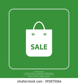 shopping bag - vector icon