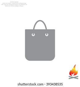 shopping bag - vector icon