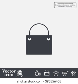 shopping bag - vector icon