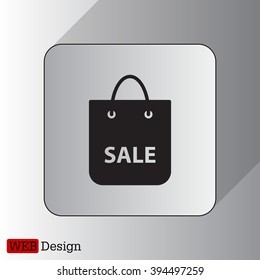 shopping bag - vector icon