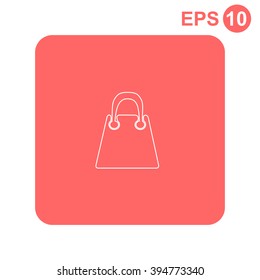 Shopping bag. Vector icon.