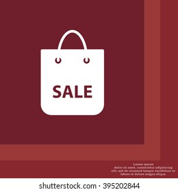 shopping bag - vector icon