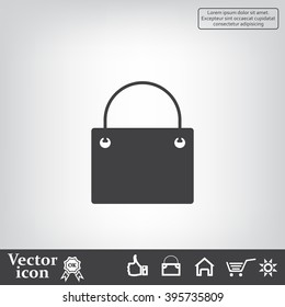 shopping bag - vector icon