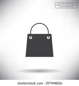 shopping bag - vector icon