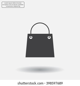 shopping bag - vector icon