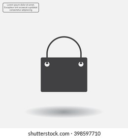shopping bag - vector icon