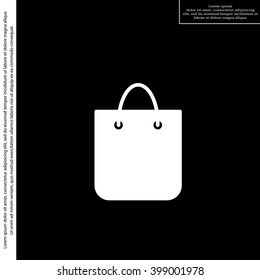 shopping bag - vector icon
