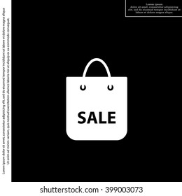 shopping bag - vector icon