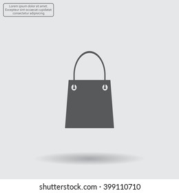 shopping bag - vector icon