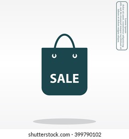 shopping bag - vector icon
