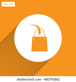 shopping bag - vector icon