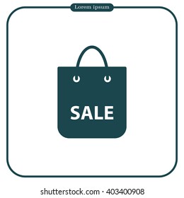 shopping bag - vector icon