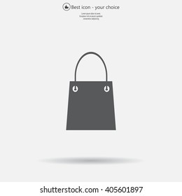 shopping bag - vector icon
