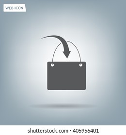 shopping bag - vector icon