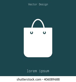 shopping bag - vector icon