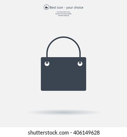 shopping bag - vector icon