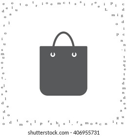 shopping bag - vector icon