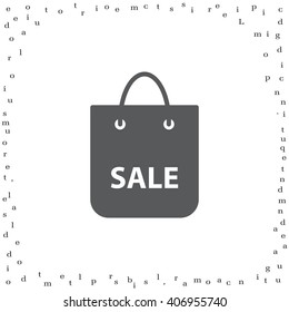 shopping bag - vector icon