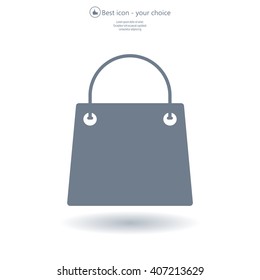 shopping bag - vector icon