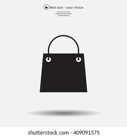 shopping bag - vector icon