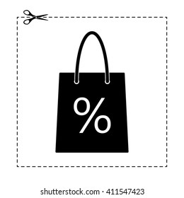 shopping bag vector icon