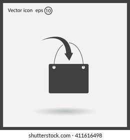 shopping bag - vector icon