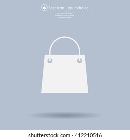 shopping bag - vector icon