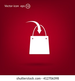 shopping bag - vector icon