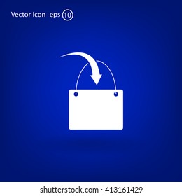 shopping bag - vector icon