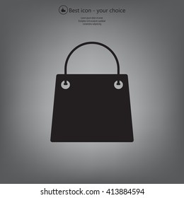 shopping bag - vector icon