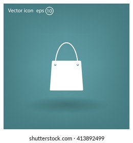 shopping bag - vector icon