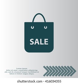 shopping bag - vector icon