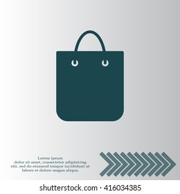 shopping bag - vector icon