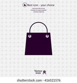 shopping bag - vector icon