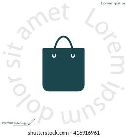 shopping bag - vector icon