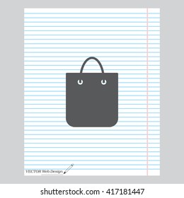 shopping bag - vector icon