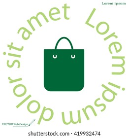 shopping bag - vector icon