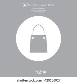 shopping bag - vector icon