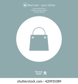 shopping bag - vector icon