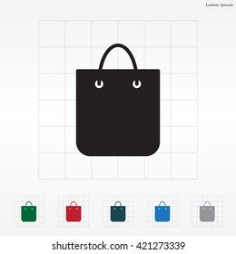 shopping bag - vector icon