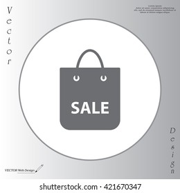 shopping bag - vector icon