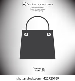 shopping bag - vector icon
