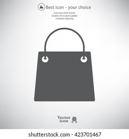 shopping bag - vector icon