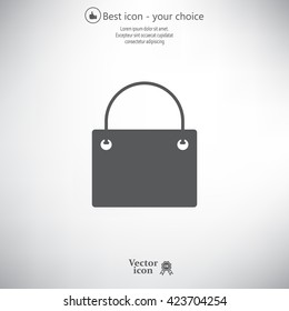 shopping bag - vector icon