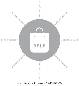shopping bag - vector icon