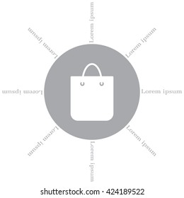 shopping bag - vector icon