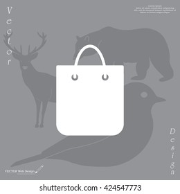 shopping bag - vector icon
