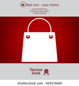 shopping bag - vector icon