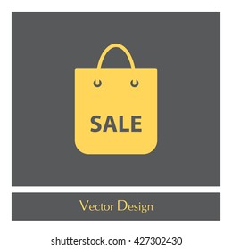 shopping bag - vector icon
