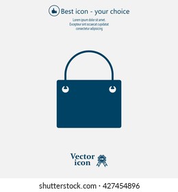 shopping bag - vector icon
